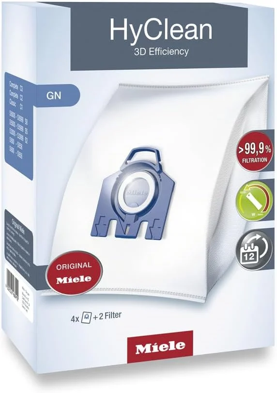 Miele 9917730 HyClean 3D Efficiency GN Vacuum Cleaner Bags, Reliably Keep Dust Inside the Vacuum Cleaner