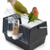 Corwar 9836 Portable Bird Out Cage Small Animal Carrier With 2 Feeders Bird Transport Cage For Small Budgie Finch Canary Parakeet Pet Supplies kindness ordinary