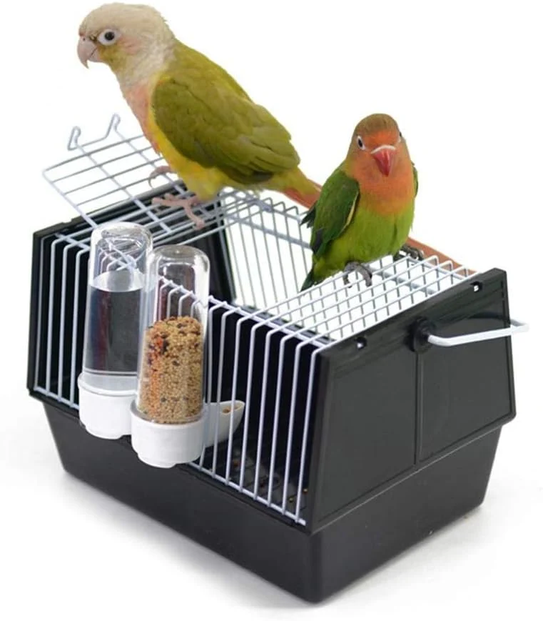 Corwar 9836 Portable Bird Out Cage Small Animal Carrier With 2 Feeders Bird Transport Cage For Small Budgie Finch Canary Parakeet Pet Supplies kindness ordinary