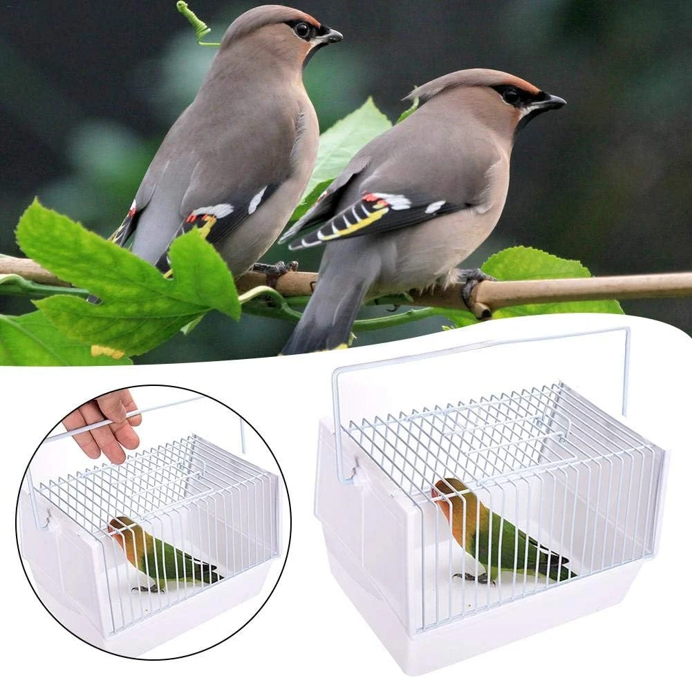Corwar 9836 Portable Bird Out Cage Small Animal Carrier With 2 Feeders Bird Transport Cage For Small Budgie Finch Canary Parakeet Pet Supplies kindness ordinary