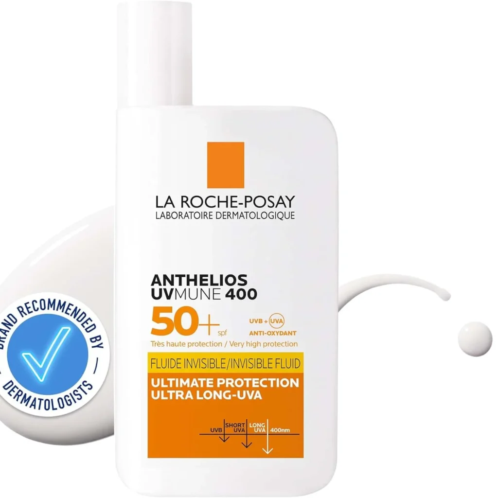 La Roche-Posay Anthelios UVMune 400 Ultra-Light Invisible Fluid, Non-Perfumed Sun screen for Sensitive Skin SPF50+ 50ml