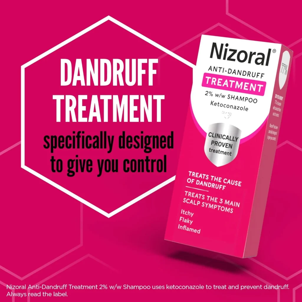 71ToF2w-cQL._AC_SL1500_ Nizoral Anti-Dandruff Treatment Shampoo, Treats and Prevents Dandruff, Clinically Proven to Control Itchy & Flaky Scalps, Contains Ketoconazole, 1 x 60ml