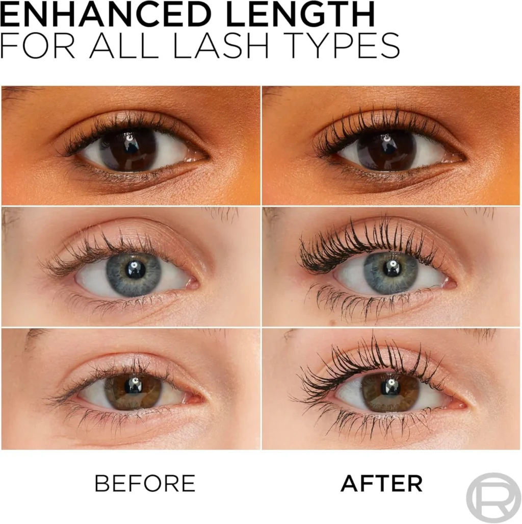 814rD6iyvmL._AC_SL1500_ L'Oréal Paris Mascara, Telescopic Original Mascara to Achieve Dramatic Length and Definition, Up to +71 Percent Lengthening Effect, Smudge-Resistant and Long-Wearing Formula for Up to 36H Wear, 8ml