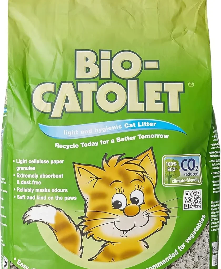 Bio-Catolet Light & Hygienic Recycled Paper Granules Cat Litter 12 Liter, Packaging May Vary