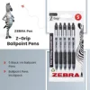 Zebra Pen Z Grip Black Ballpoint, Smooth & Comfortable Pens With Pocket Clip, Retractable Ballpoint, Reliable Black Biro Pens Multipack For Everyday Use - Black Ink, Medium Point