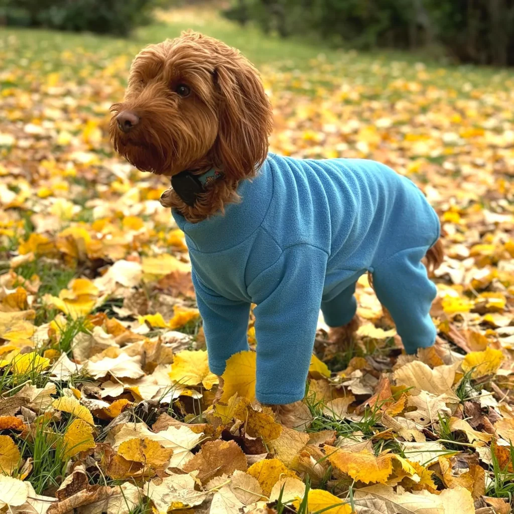 Warm Four-Legged Dog Fleece – Super Soft, Weather-Resistant (Teal, Medium)